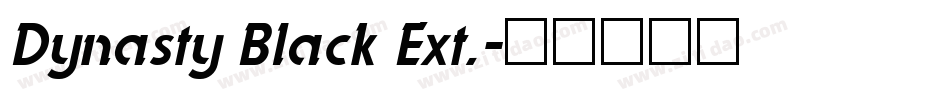 Dynasty Black Ext.字体转换